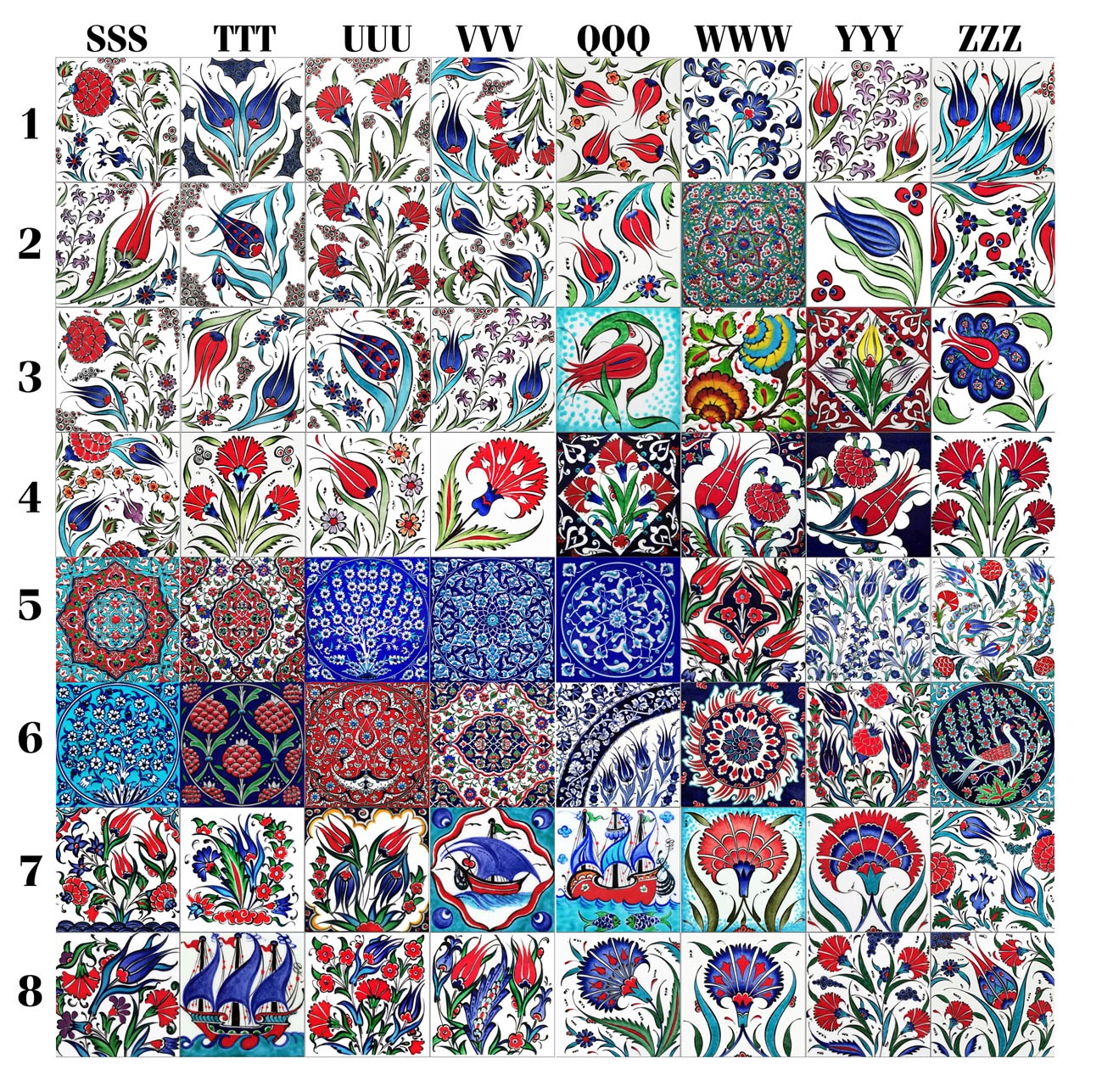 Çini Karo 5X5-10x10 YVZ-3